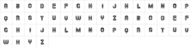 Furious Ride Grotesque Book Regular  glyph index