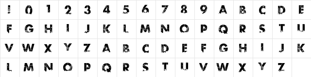 Urban Jungle Regular  glyph index