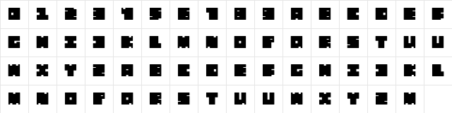 BPchubbyFat Regular  glyph index
