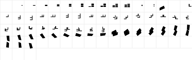 linea straightforward  glyph index