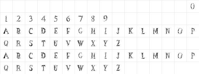 OshKosh Regular  glyph index
