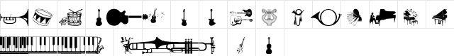 wmmusic1 Regular  glyph index