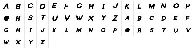 DunstanSCapsSSK BoldItalic  glyph index