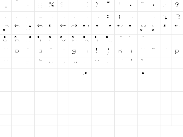 videobeast 80's Regular  glyph index
