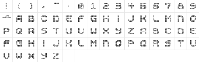 Sucaba Regular  glyph index