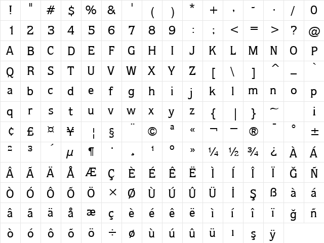 00563 Regular  glyph index