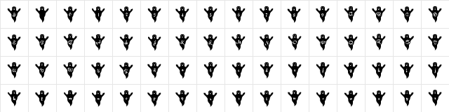 New Regular  glyph index