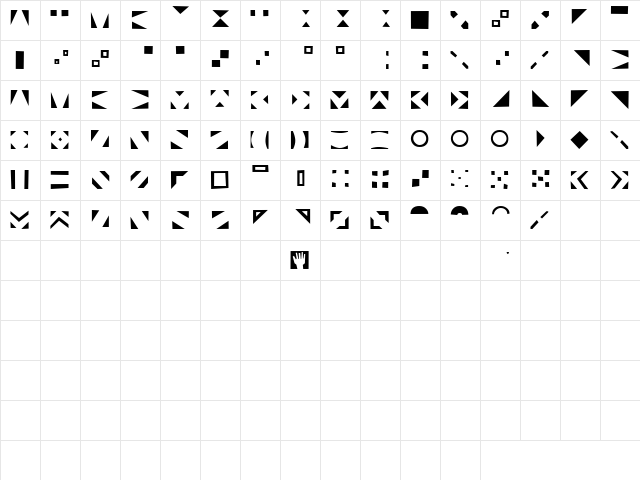 Bfribat 2Tone One  glyph index