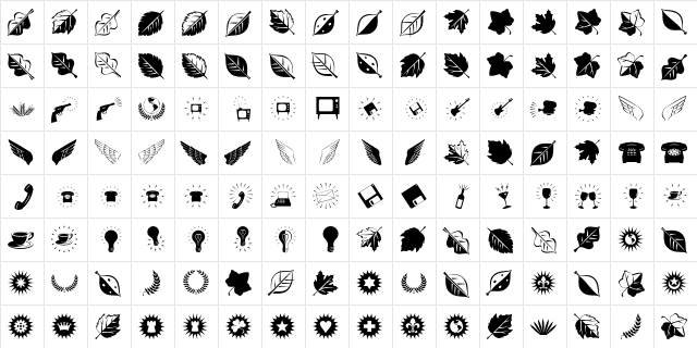 Altemus CutsThree  glyph index