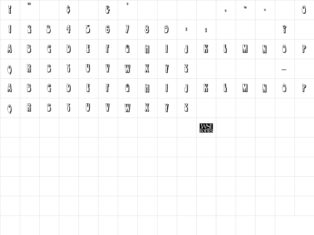 LopplerDisplay Regular  glyph index