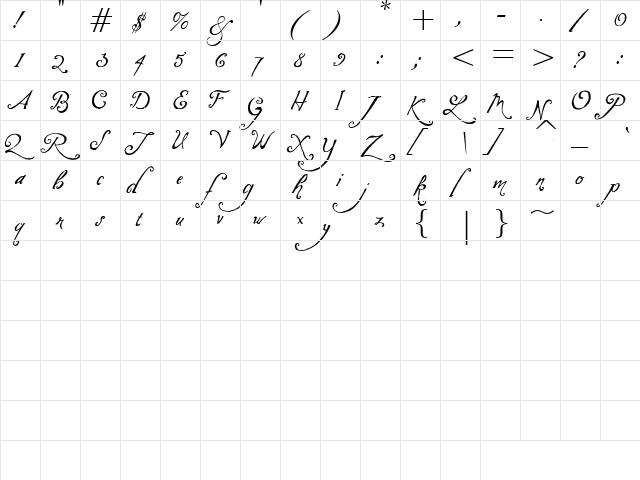 CK Elegant Regular  glyph index