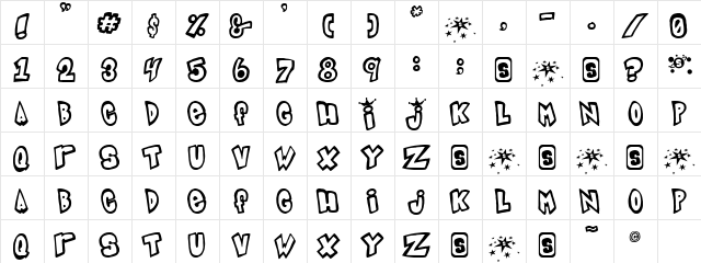 Indigo Joker Regular  glyph index