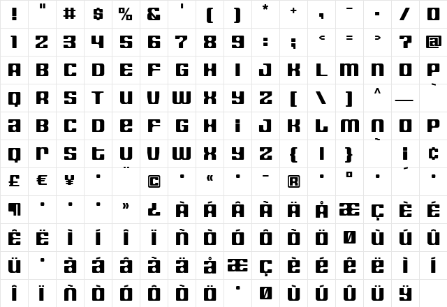 HOUSE3009 Heavy  glyph index