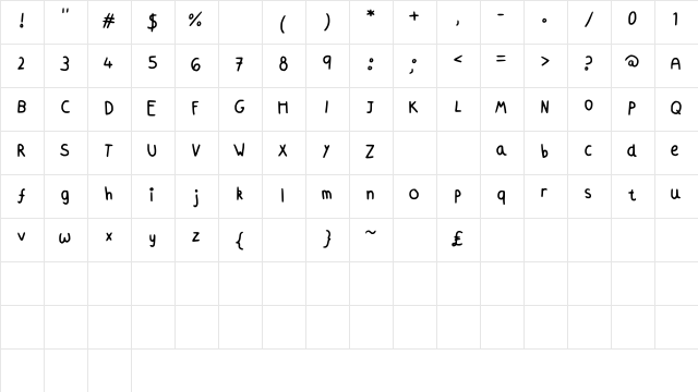 azmoonfleet Medium  glyph index
