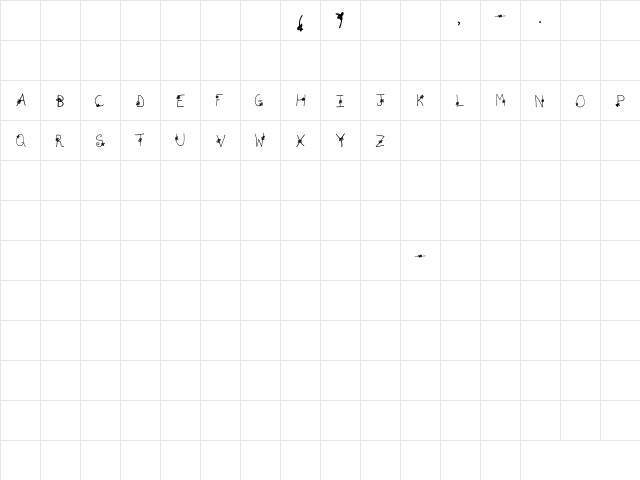 NewWGL4Font Regular  glyph index