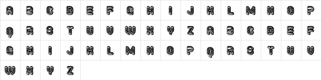 Furious Ride Filled Regular  glyph index