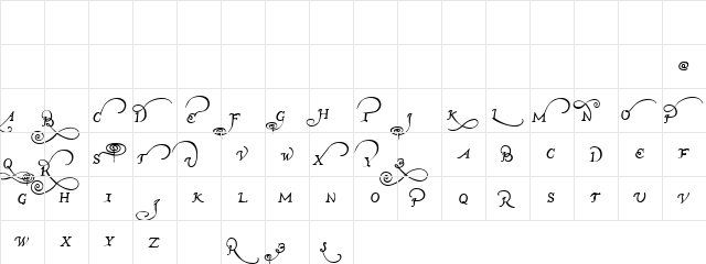 John Speed Demo Regular  glyph index