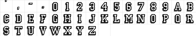Campus Relief Regular  glyph index
