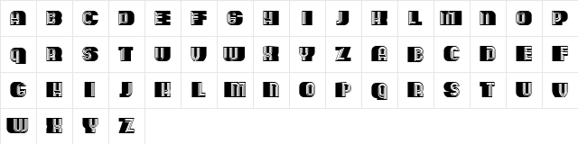 Oliba Regular  glyph index
