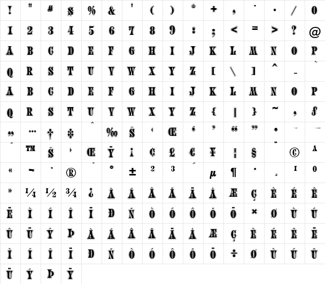 a_CalyxGraved Regular  glyph index