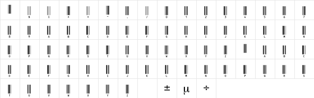 C39HrP60DlTt Normal  glyph index