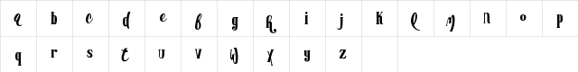 Advertising Master LIGHT versio Regular  glyph index