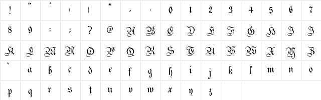 Magdeburg!" Regular  glyph index