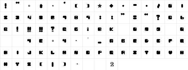 Lovedoll Salon Regular  glyph index