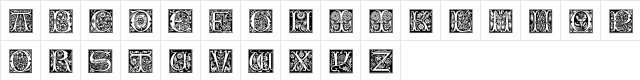 Rose Normal  glyph index