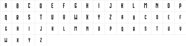 Houston Shadow Regular  glyph index