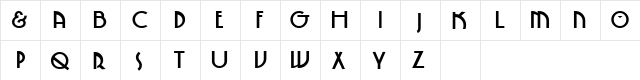 SpringGarden Bold  glyph index