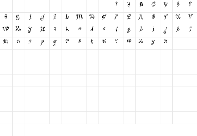 Circus Regular  glyph index