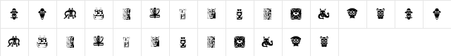 Atradimas Regular  glyph index