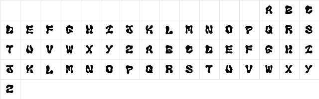 AURORA Regular  glyph index
