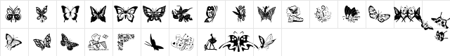 butterflies_csp Regular  glyph index