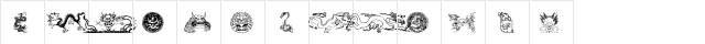 Dragons Regular  glyph index
