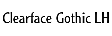 Clearface Gothic LH 45 Light font free download