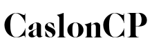 CaslonCP Normal font free download