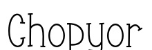 Chopyor Regular font free download