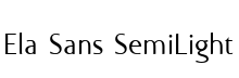 Ela Sans SemiLight Regular font free download