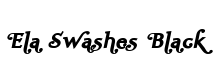 Ela Swashes Black Italic font free download