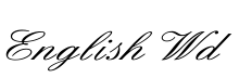 English Wd Regular font free download