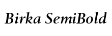 Birka SemiBold Italic font free download