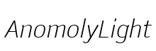 AnomolyLight Italic font free download
