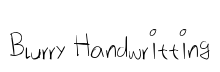Blurry Handwritting Regular font free download