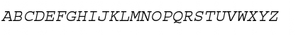 Download Courier Oblique Font Uppercase Preview