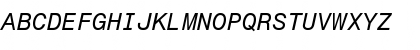 Download Monospace 821 Italic Font