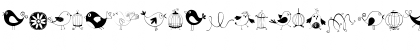 Download DOODLE DINGS 1 Birds Cages Regular Font