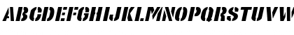 Download StencilSetExtended Oblique Font