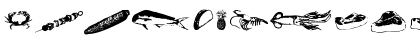 Download BBQ Dingbats Regular Font Uppercase Preview